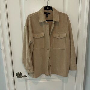 Oversized corduroy shacket